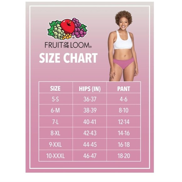 Fruit of the Loom Women's Cotton Bikini Panties 10-pack Size 9/2x - Picture 13 of 13